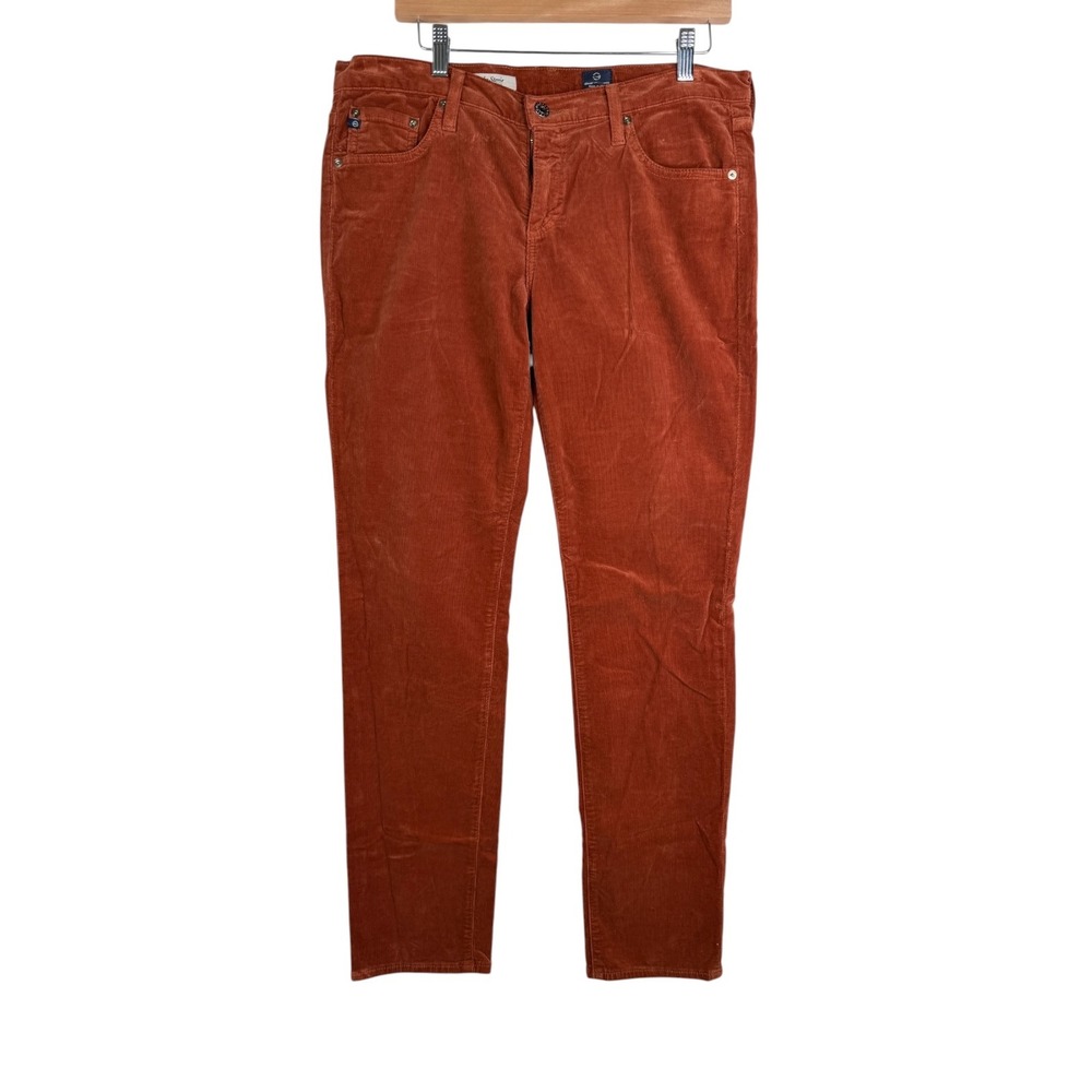 Adriano Goldschmied The Stevie Slim Straight Corduroy Pants size 32 Orange